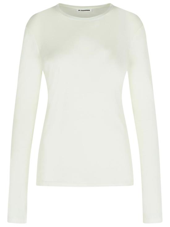 25SS 질샌더 긴팔 티셔츠 J03FV0117 J20145100 White