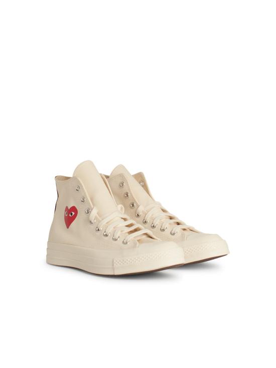 26FW 꼼데가르송 플레이 X 컨버스 스니커즈 AZ K129 001BEIGE - COMME DES GARCONS PLAY CONVERSE