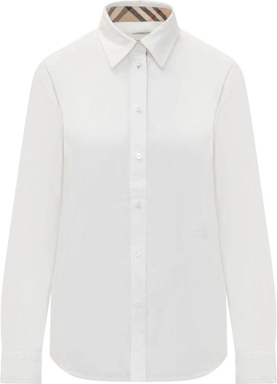 26FW 버버리 레귤러 핏 코튼 포플린 셔츠 8111217A1464 WHITE