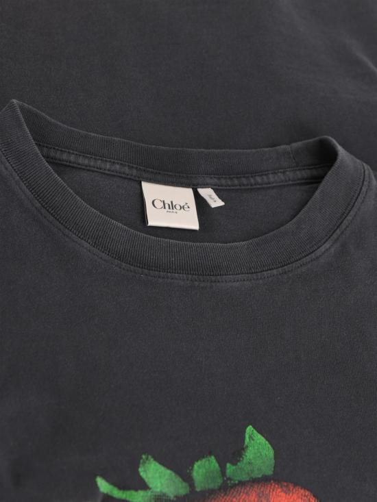 26FW 끌로에 반팔 티셔츠 CH26AJH08289 070 BLACK RED - CHLOE
