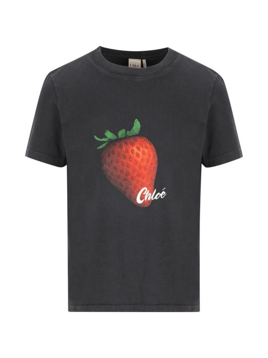26FW 끌로에 반팔 티셔츠 CH26AJH08289 070 BLACK RED - CHLOE