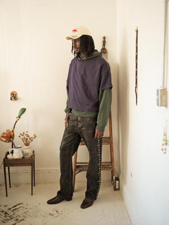 26FW 파운드 후드 티셔츠 FOPF26HO02012 6577 Blu - FOUND
