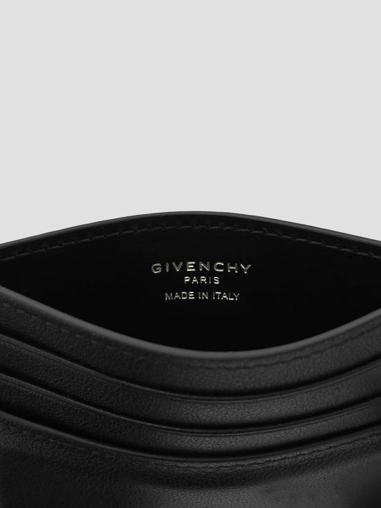 26FW 지방시 레더 안티고나 스탬프 카드 홀더 BK60G0K21L 001 BLACK - GIVENCHY