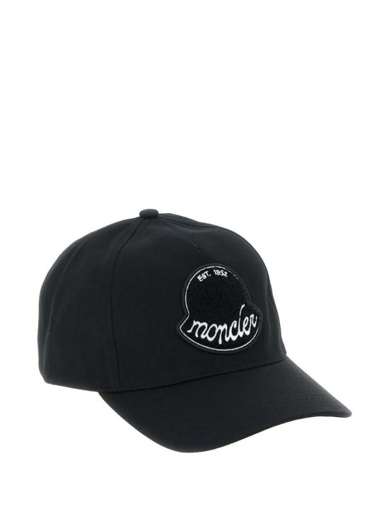 25FW 몽클레어 로고 코튼 개버딘 베이스볼 캡 K2 091 3B000 30 0U082 999 BLACK - MONCLER