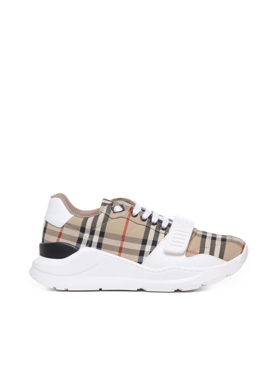 26FW 버버리 빈티지 체크 스웨이드 레더 스니커즈 8048577 A7028 ARCHIVE BEIGE - BURBERRY