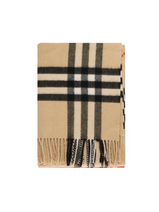 26FW 버버리 와이드 체크 캐시미어 스카프 8085931 A2021 SAND - BURBERRY