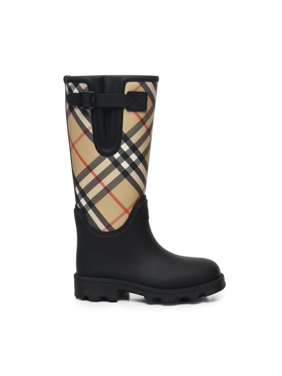 26FW 버버리 러버 마쉬 스탬프 하이 부츠 8111677 A1189 BLACK