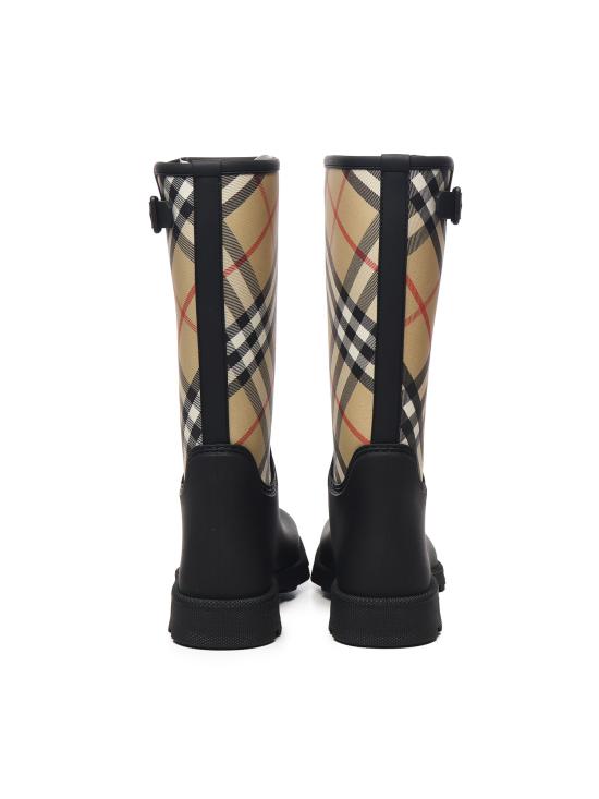 26FW 버버리 러버 마쉬 스탬프 하이 부츠 8111677 A1189 BLACK - BURBERRY