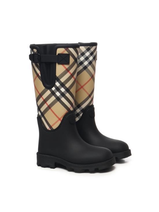 26FW 버버리 러버 마쉬 스탬프 하이 부츠 8111677 A1189 BLACK - BURBERRY