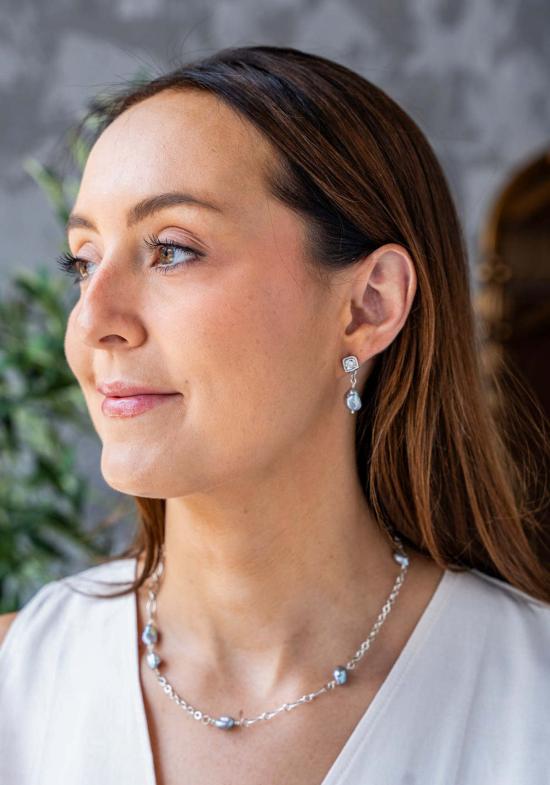  로니 폴 주얼리 목걸이/팬던트 케시 진주 목걸이 회색 - LONI PAUL JEWELRY