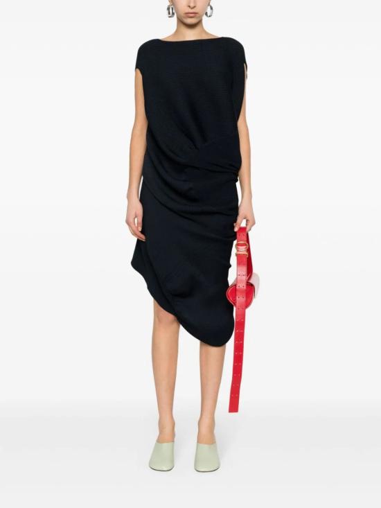 26FW 이세이 미야케 에어레이트 미디 드레스 IM46KH816 79 DARK NAVY - ISSEY MIYAKE