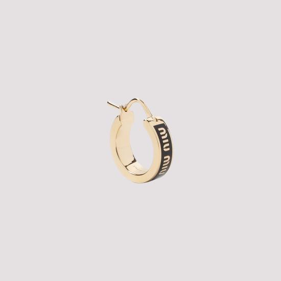 26FW 미우미우 에나멜 메탈 이어링 5IO103 2F6T F0002 NERO - MIU MIU