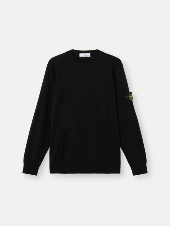 26FW 스톤 아일랜드 스웨터 Pura Lana Nero의 Maglione Girocollo