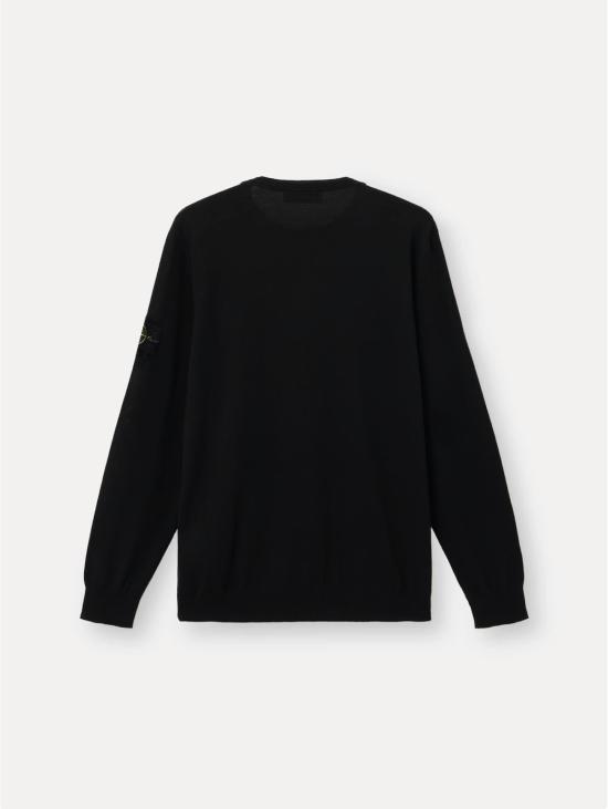 26FW 스톤 아일랜드 스웨터 Pura Lana Nero의 Maglione Girocollo - STONE ISLAND