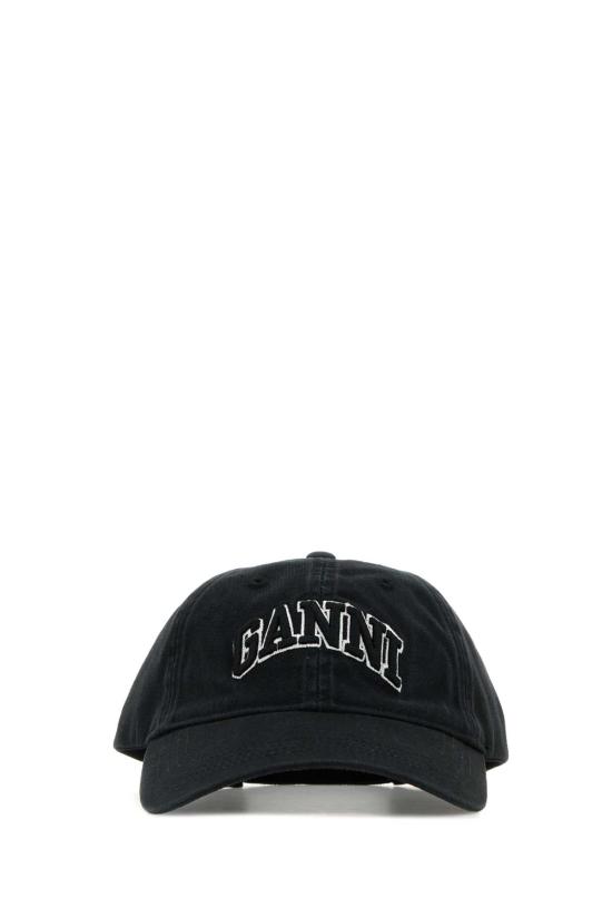 26FW 가니 로고 캔버스 볼캡 A6900 099 Black