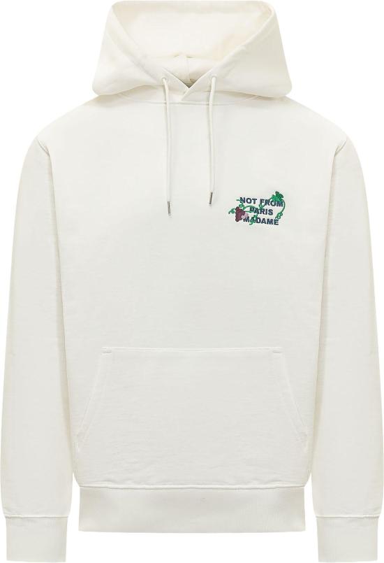 26FW 드롤드무슈 후드 티셔츠 LHO208CO127OW WHITE
