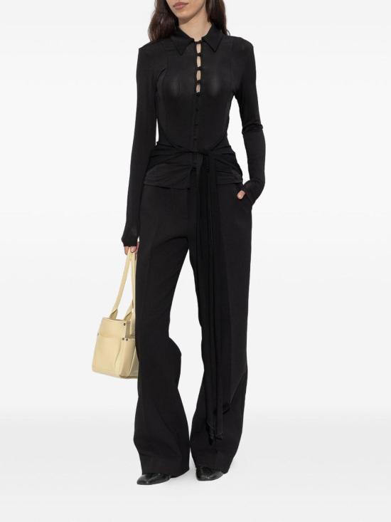 26SS 가니 긴팔 티셔츠 A1040237099 Black - GANNI