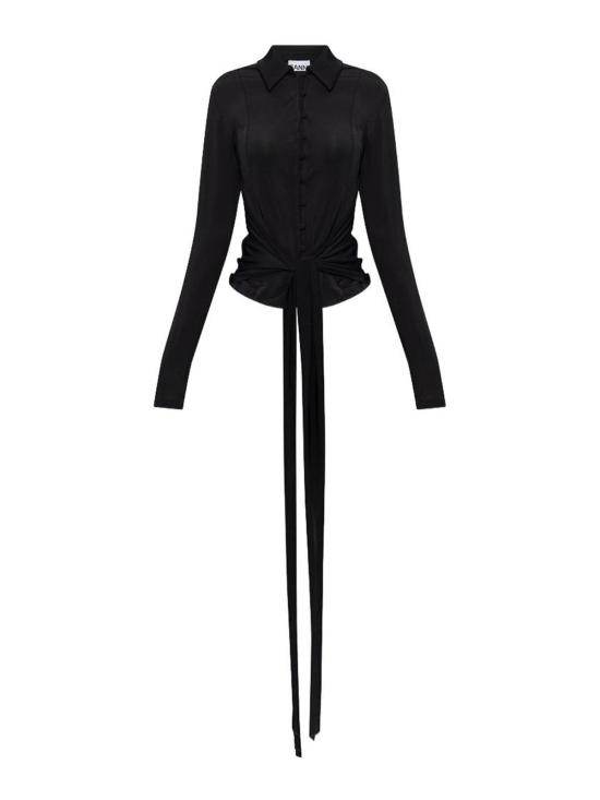 26SS 가니 긴팔 티셔츠 A1040237099 Black