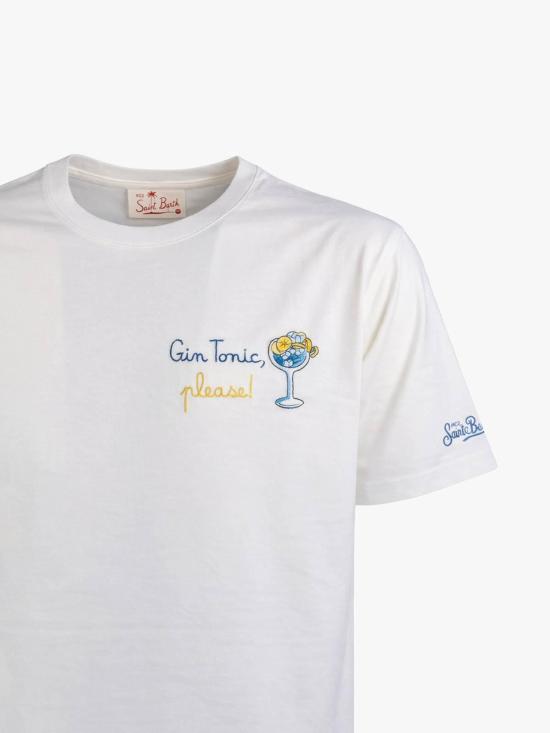 26SS 세인트바쓰 반팔 티셔츠 POT000104462L04462L White - MC2 SAINT BARTH