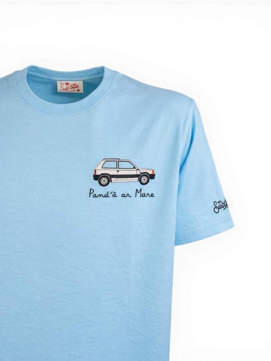 26SS 세인트바쓰 반팔 티셔츠 POT000104515L04515L Light Blue - MC2 SAINT BARTH