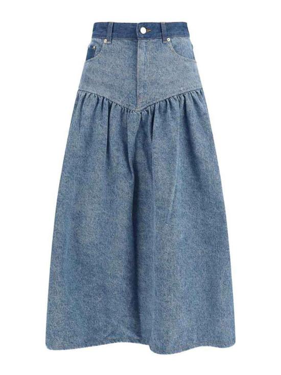26SS 가니 데님 스커트 A1090247567 Medium Wash