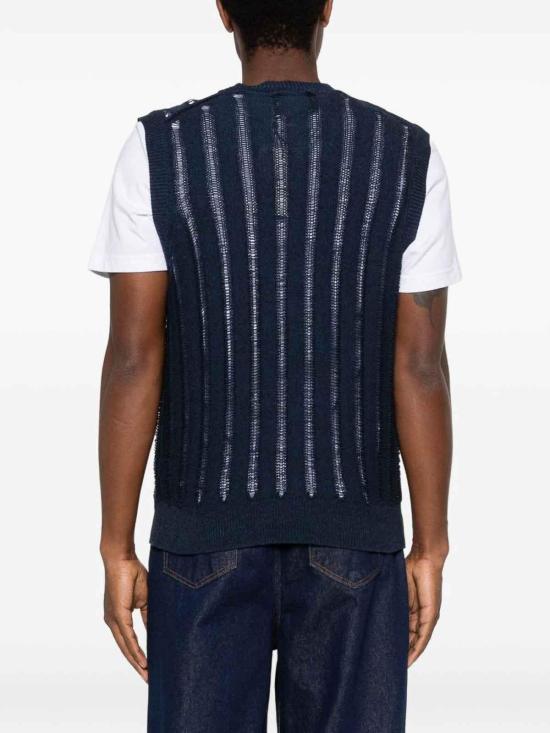 26SS 아마란토 니트 베스트 B9AB0038ABU87M Dark Blue - AMARANTO