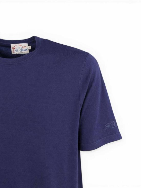 26SS 세인트바쓰 반팔 티셔츠 SCO000900097L00097L Blue - MC2 SAINT BARTH