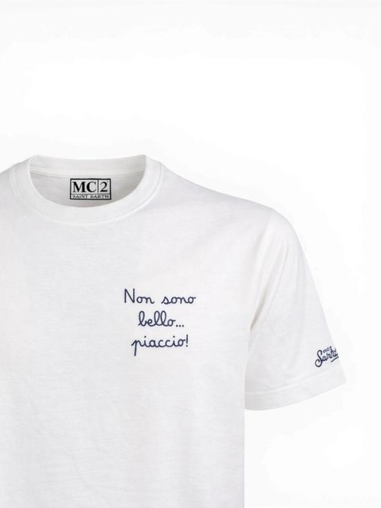 26SS 세인트바쓰 반팔 티셔츠 POT000104540L04540L White - MC2 SAINT BARTH