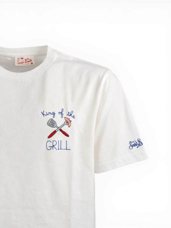 26SS 세인트바쓰 반팔 티셔츠 POT000104334L04334L White - MC2 SAINT BARTH
