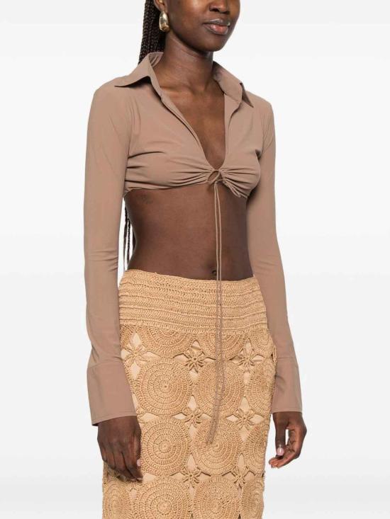 26SS 아마주인 긴팔 티셔츠 12LYNUDTLYNNDESERTTAN Brown - AMAZUIN