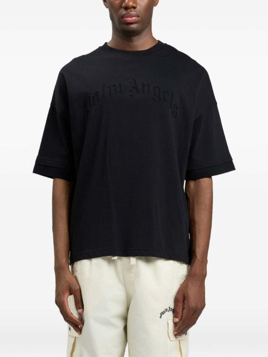 26SS 팜앤젤스 반팔 티셔츠 PMAA10QS26JER0011010 Black - PALM ANGELS