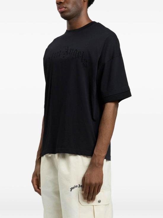 26SS 팜앤젤스 반팔 티셔츠 PMAA10QS26JER0011010 Black - PALM ANGELS