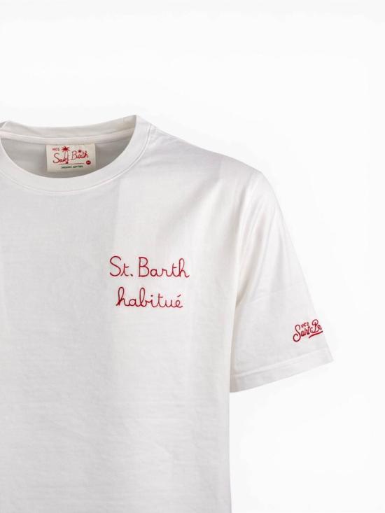26SS 세인트바쓰 반팔 티셔츠 POT000103695L03695L White - MC2 SAINT BARTH