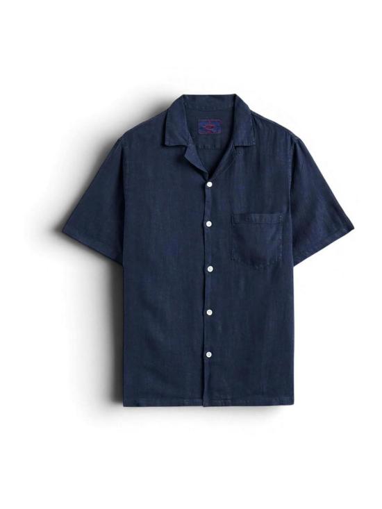 26SS 포르투기스플란넬 반팔 셔츠 SS26067NAVY Blue