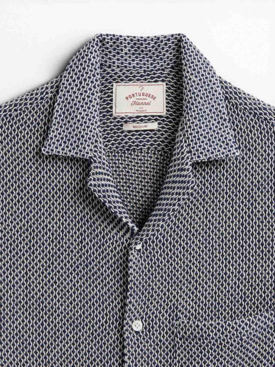26SS 포르투기스플란넬 반팔 셔츠 SS26004NAVY Blue - PORTUGUESE FLANNEL