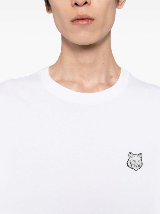 26SS 메종키츠네 폭스 헤드 오버사이즈 티셔츠 PM00109KJ0119P100 White - MAISON KITSUNE