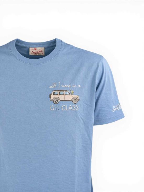 26SS 세인트바쓰 반팔 티셔츠 POT000100324L00324L Light Blue - MC2 SAINT BARTH