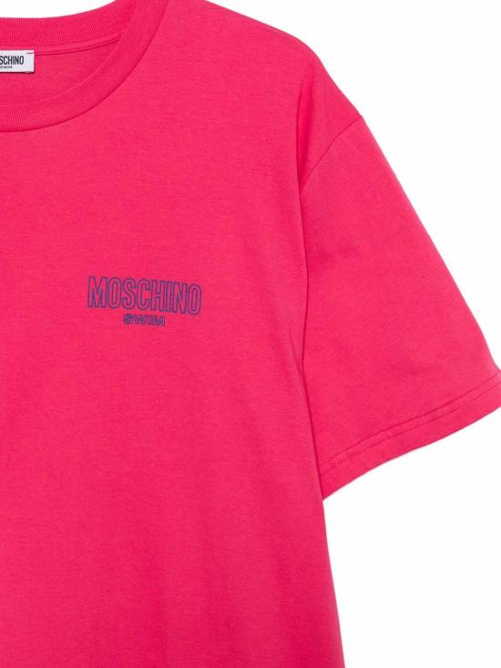 26SS 모스키노 반팔 티셔츠 070194210211 Fuchsia - MOSCHINO