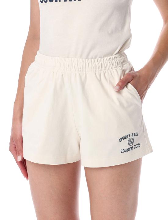 26SS 스포티앤리치 숏팬츠 SH03776218WH37 3911 ECRU NAVY - SPORTY & RICH