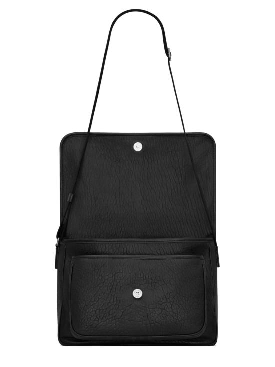 26FW 생로랑 니키 메신저 그레인드 레더백 781935AAC8O 1000 BLACK - SAINT LAURENT