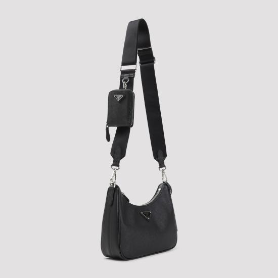 26FW 프라다 리에디션 레더 숄더백 1BH204VV2PNZV F0002 BLACK - PRADA