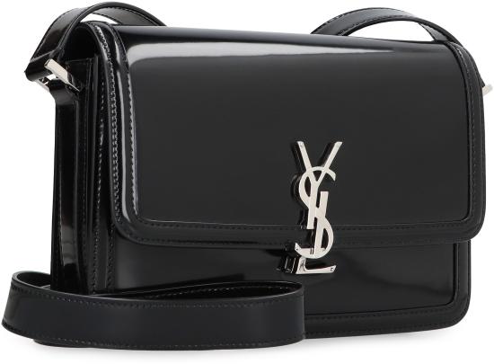  생로랑 솔페리노 미디움 글레이즈드 레더백 711039AAB9H 1000 BLACK - SAINT LAURENT