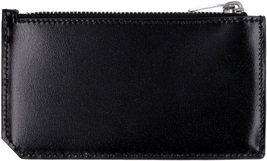  생로랑 매트 레더 타이니 카산드라 프라그망 지퍼 카드 케이스 6298991JB0E 1000 BLACK - SAINT LAURENT