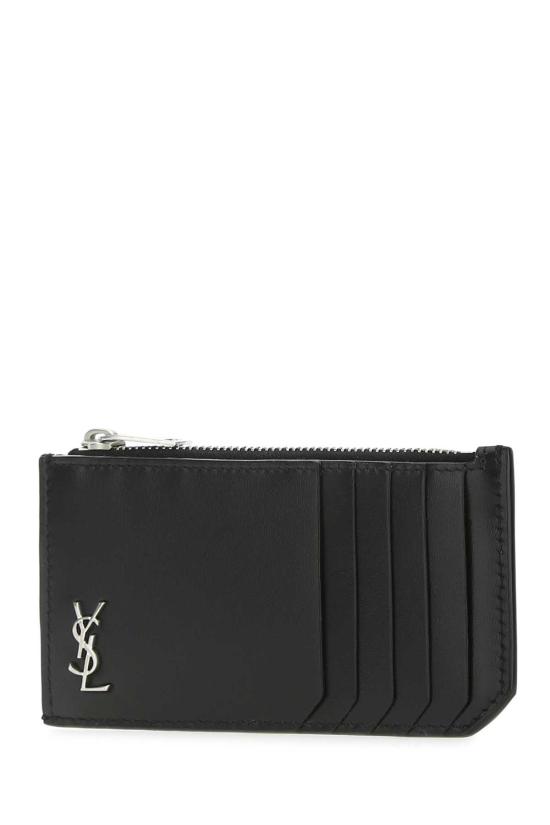  생로랑 매트 레더 타이니 카산드라 프라그망 지퍼 카드 케이스 6298991JB0E 1000 BLACK - SAINT LAURENT