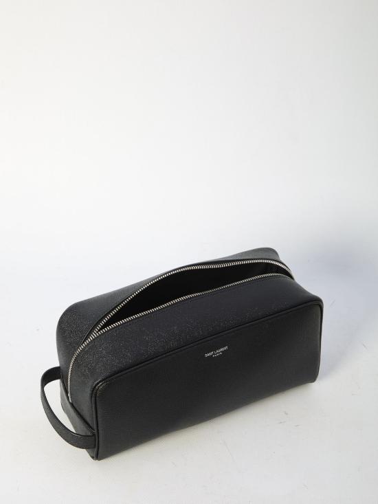26FW 생로랑 그랑 드 뿌드르 엠보스 레더 그루밍 케이스 6093471GF0N 1000 BLACK - SAINT LAURENT