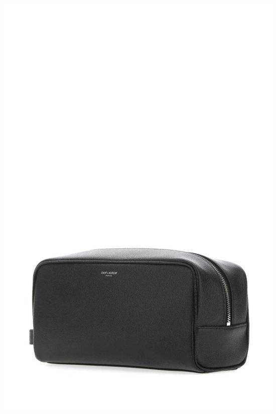 26FW 생로랑 그랑 드 뿌드르 엠보스 레더 그루밍 케이스 6093471GF0N 1000 BLACK - SAINT LAURENT
