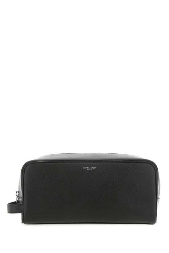 26FW 생로랑 그랑 드 뿌드르 엠보스 레더 그루밍 케이스 6093471GF0N 1000 BLACK
