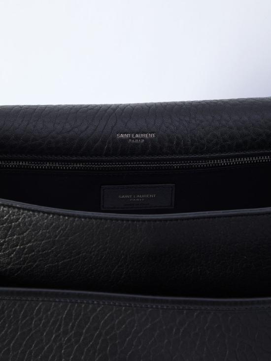  생로랑 니키 라지 그레인 램스킨 숄더백 803777AACIA 1000 BLACK - SAINT LAURENT