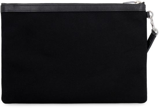  생로랑 리브 고쉬 지퍼 파우치 캔버스 앤 레더 58136996NAE 1070 BLACK - SAINT LAURENT