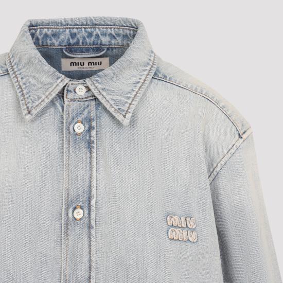 26FW 미우미우 데님 셔츠 GWC145SOOO192V F0013 BLUE - MIU MIU